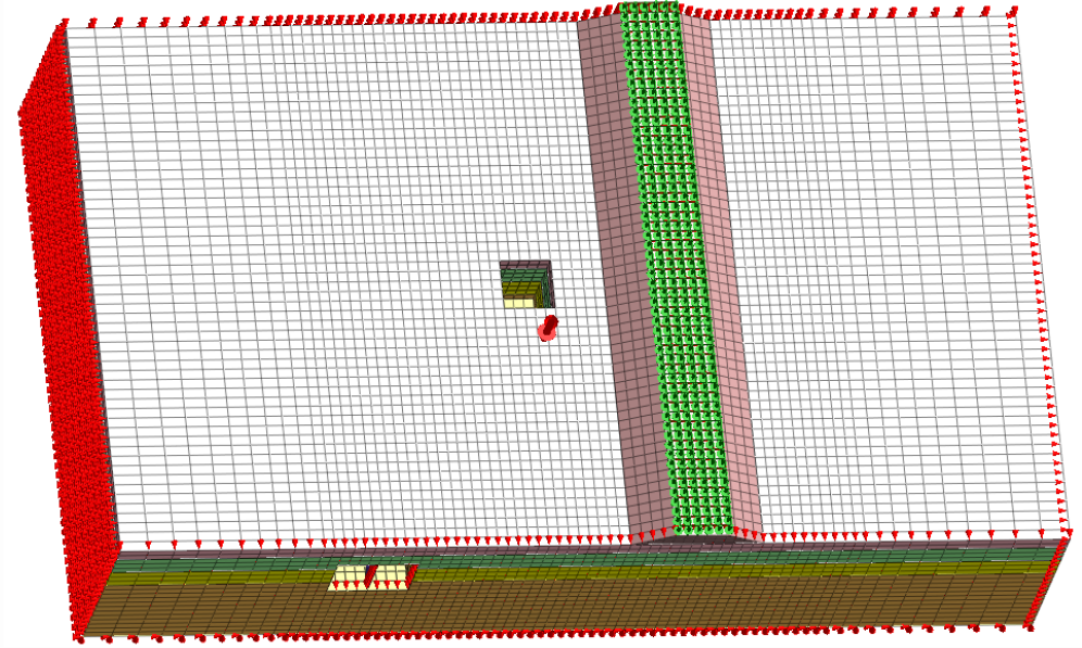 掘削完了後の３次元モデル図