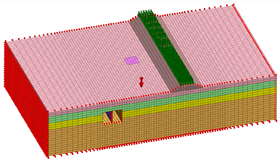 盛土施工後の３次元モデル図
