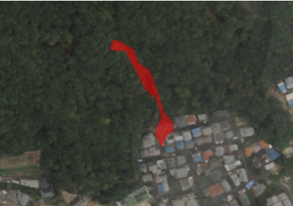 土砂災害発生領域の検出
